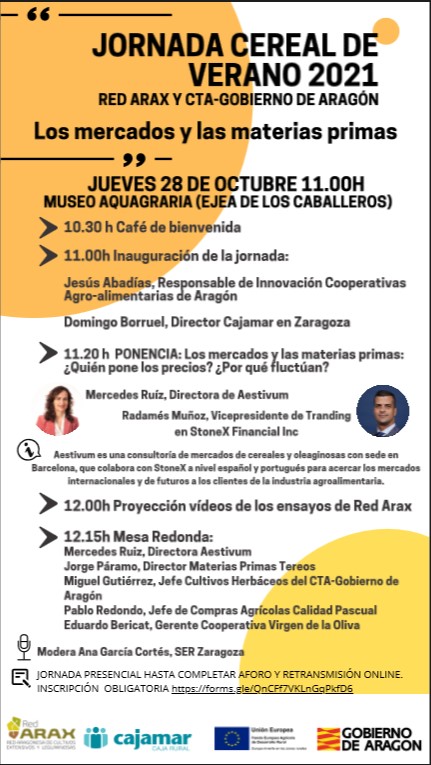 Jornada de Cereal de Verano 2021 Red Arax